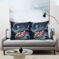 San Marino Founding Anniversary Pillow Cover Freedom Peregrine Falcon - Cyclamen Flowers Towers Flag