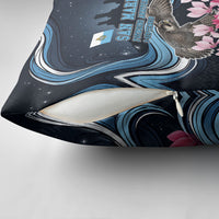 San Marino Founding Anniversary Pillow Cover Freedom Peregrine Falcon - Cyclamen Flowers Towers Flag