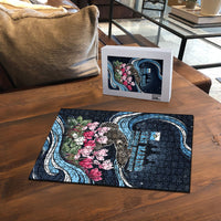 San Marino Founding Anniversary Puzzle Freedom Peregrine Falcon - Cyclamen Flowers Towers Flag