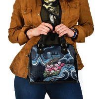 San Marino Founding Anniversary Shoulder Handbag Freedom Peregrine Falcon - Cyclamen Flowers Towers Flag