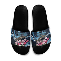 San Marino Founding Anniversary Slide Sandals Freedom Peregrine Falcon - Cyclamen Flowers Towers Flag