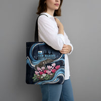 San Marino Founding Anniversary Tote Bag Freedom Peregrine Falcon - Cyclamen Flowers Towers Flag