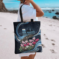 San Marino Founding Anniversary Tote Bag Freedom Peregrine Falcon - Cyclamen Flowers Towers Flag