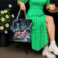 San Marino Founding Anniversary Tote Bag Freedom Peregrine Falcon - Cyclamen Flowers Towers Flag