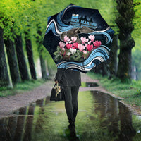 San Marino Founding Anniversary Umbrella Freedom Peregrine Falcon - Cyclamen Flowers Towers Flag