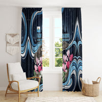 San Marino Founding Anniversary Window Curtain Freedom Peregrine Falcon - Cyclamen Flowers Towers Flag