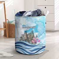 San Marino Foundation Day Laundry Basket Mount Titano Fortress Fox Falcon And Cyclamen