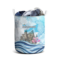 San Marino Foundation Day Laundry Basket Mount Titano Fortress Fox Falcon And Cyclamen