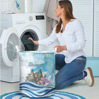 San Marino Foundation Day Laundry Basket Mount Titano Fortress Fox Falcon And Cyclamen