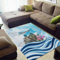 San Marino Foundation Day Area Rug Mount Titano Fortress Fox Falcon And Cyclamen