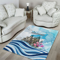 San Marino Foundation Day Area Rug Mount Titano Fortress Fox Falcon And Cyclamen