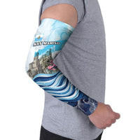 San Marino Foundation Day Arm Sleeves Mount Titano Fortress Fox Falcon And Cyclamen
