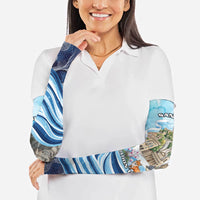 San Marino Foundation Day Arm Sleeves Mount Titano Fortress Fox Falcon And Cyclamen