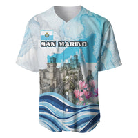 San Marino Foundation Day Baseball Jersey Mount Titano Fortress Fox Falcon And Cyclamen