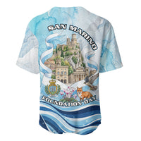 San Marino Foundation Day Baseball Jersey Mount Titano Fortress Fox Falcon And Cyclamen