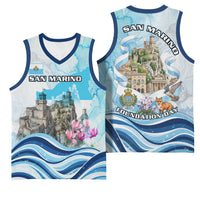 San Marino Foundation Day Basketball Jersey Mount Titano Fortress Fox Falcon And Cyclamen