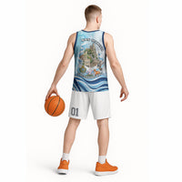 San Marino Foundation Day Basketball Jersey Mount Titano Fortress Fox Falcon And Cyclamen
