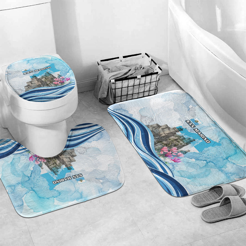 San Marino Foundation Day Bathroom Set Mount Titano Fortress Fox Falcon And Cyclamen