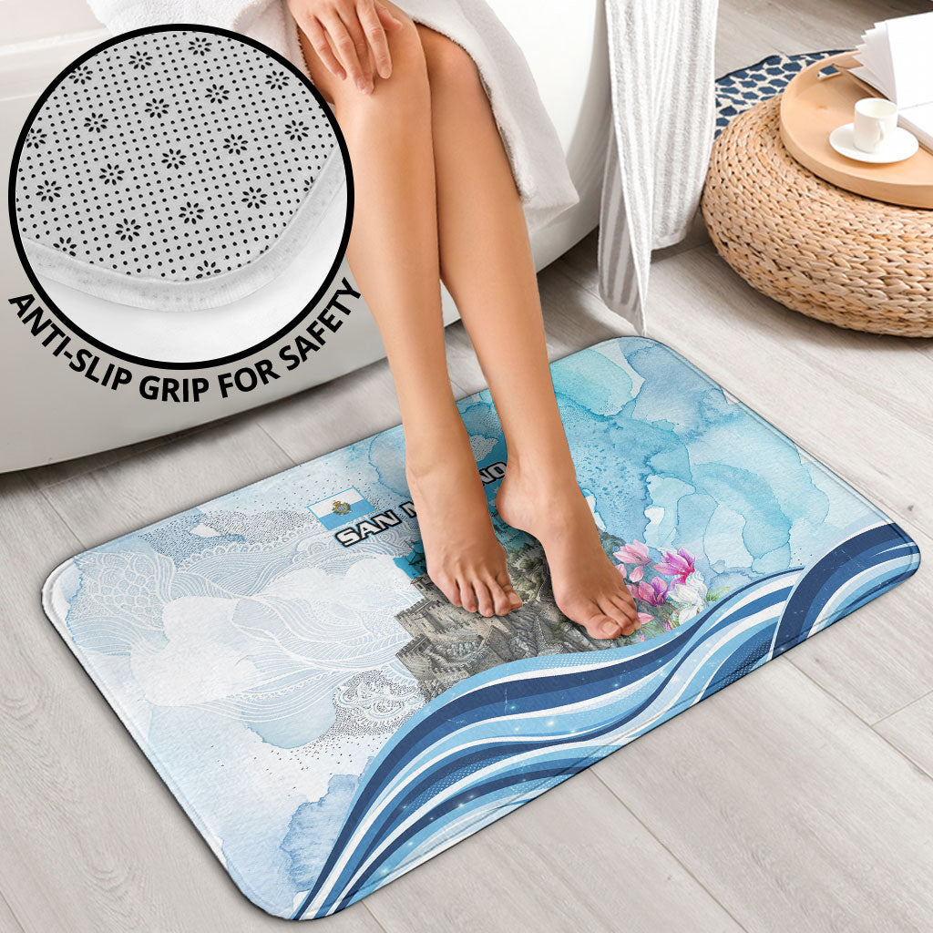 San Marino Foundation Day Bathroom Set Mount Titano Fortress Fox Falcon And Cyclamen