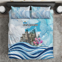 San Marino Foundation Day Bedding Set Mount Titano Fortress Fox Falcon And Cyclamen