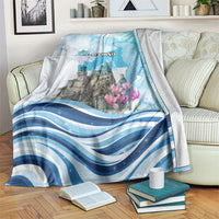 San Marino Foundation Day Blanket Mount Titano Fortress Fox Falcon And Cyclamen