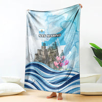 San Marino Foundation Day Blanket Mount Titano Fortress Fox Falcon And Cyclamen