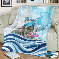 San Marino Foundation Day Blanket Mount Titano Fortress Fox Falcon And Cyclamen