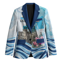 San Marino Foundation Day Blazer Mount Titano Fortress Fox Falcon And Cyclamen
