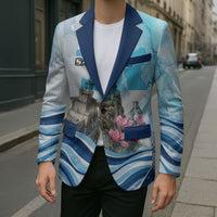 San Marino Foundation Day Blazer Mount Titano Fortress Fox Falcon And Cyclamen
