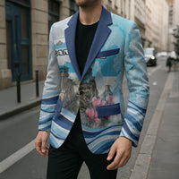 San Marino Foundation Day Blazer Mount Titano Fortress Fox Falcon And Cyclamen
