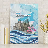 San Marino Foundation Day Canvas Wall Art Mount Titano Fortress Fox Falcon And Cyclamen