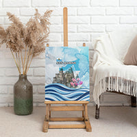 San Marino Foundation Day Canvas Wall Art Mount Titano Fortress Fox Falcon And Cyclamen