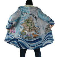 San Marino Foundation Day Cloak Mount Titano Fortress Fox Falcon And Cyclamen