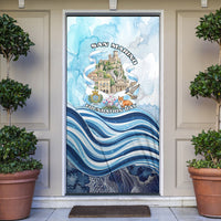 San Marino Foundation Day Door Cover Mount Titano Fortress Fox Falcon And Cyclamen