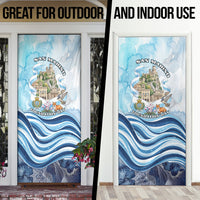 San Marino Foundation Day Door Cover Mount Titano Fortress Fox Falcon And Cyclamen