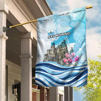 San Marino Foundation Day Garden Flag Mount Titano Fortress Fox Falcon And Cyclamen