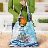 San Marino Foundation Day Grocery Bag Mount Titano Fortress Fox Falcon And Cyclamen