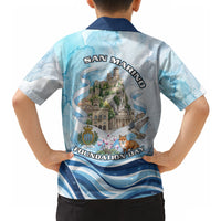 San Marino Foundation Day Hawaiian Shirt Mount Titano Fortress Fox Falcon And Cyclamen