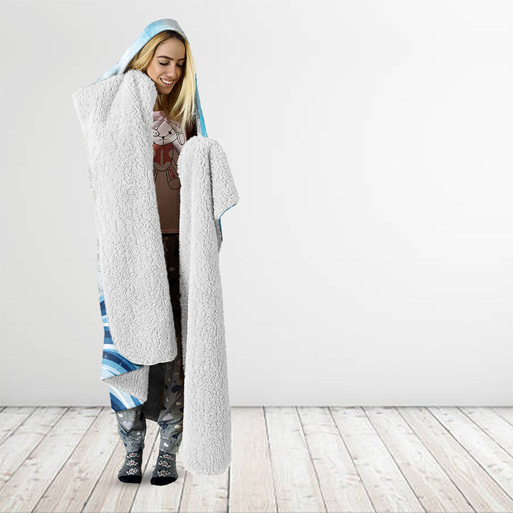 San Marino Foundation Day Hooded Blanket Mount Titano Fortress Fox Falcon And Cyclamen