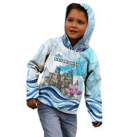 San Marino Foundation Day Kid Hoodie Mount Titano Fortress Fox Falcon And Cyclamen