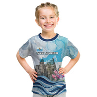 San Marino Foundation Day Kid T Shirt Mount Titano Fortress Fox Falcon And Cyclamen