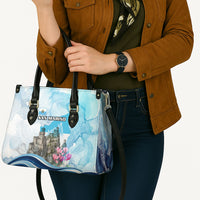 San Marino Foundation Day Leather Bag Mount Titano Fortress Fox Falcon And Cyclamen