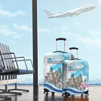San Marino Foundation Day Luggage Cover Mount Titano Fortress Fox Falcon And Cyclamen