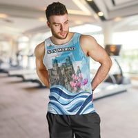 San Marino Foundation Day Men Tank Top Mount Titano Fortress Fox Falcon And Cyclamen