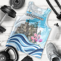 San Marino Foundation Day Men Tank Top Mount Titano Fortress Fox Falcon And Cyclamen