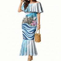 San Marino Foundation Day Mermaid Dress Mount Titano Fortress Fox Falcon And Cyclamen