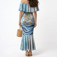 San Marino Foundation Day Mermaid Dress Mount Titano Fortress Fox Falcon And Cyclamen