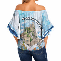 San Marino Foundation Day Off Shoulder Wrap Waist Top Mount Titano Fortress Fox Falcon And Cyclamen