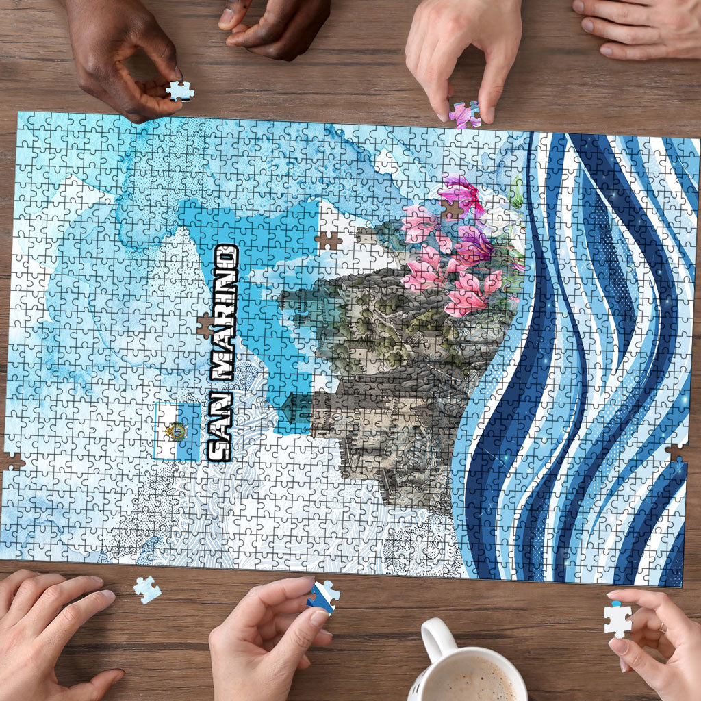 San Marino Foundation Day Puzzle Mount Titano Fortress Fox Falcon And Cyclamen