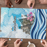 San Marino Foundation Day Puzzle Mount Titano Fortress Fox Falcon And Cyclamen